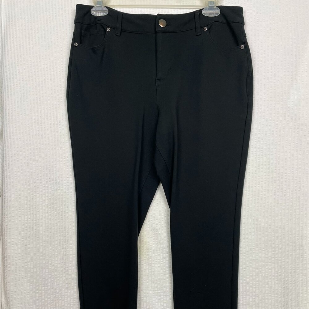 Cato Black Stretch Mid Rise Contemporary Pants Womens  Size 10P EUC
